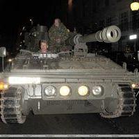 An army tank is driven to promote the video game 'Battlefield 3' | Picture 111800